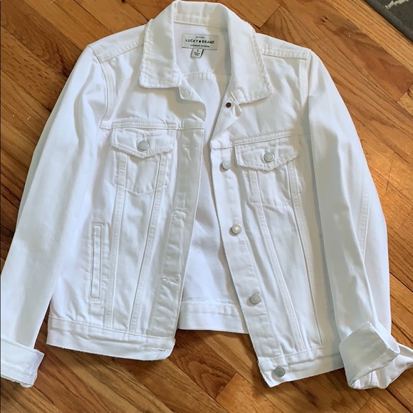 lucky brand white jean jacket